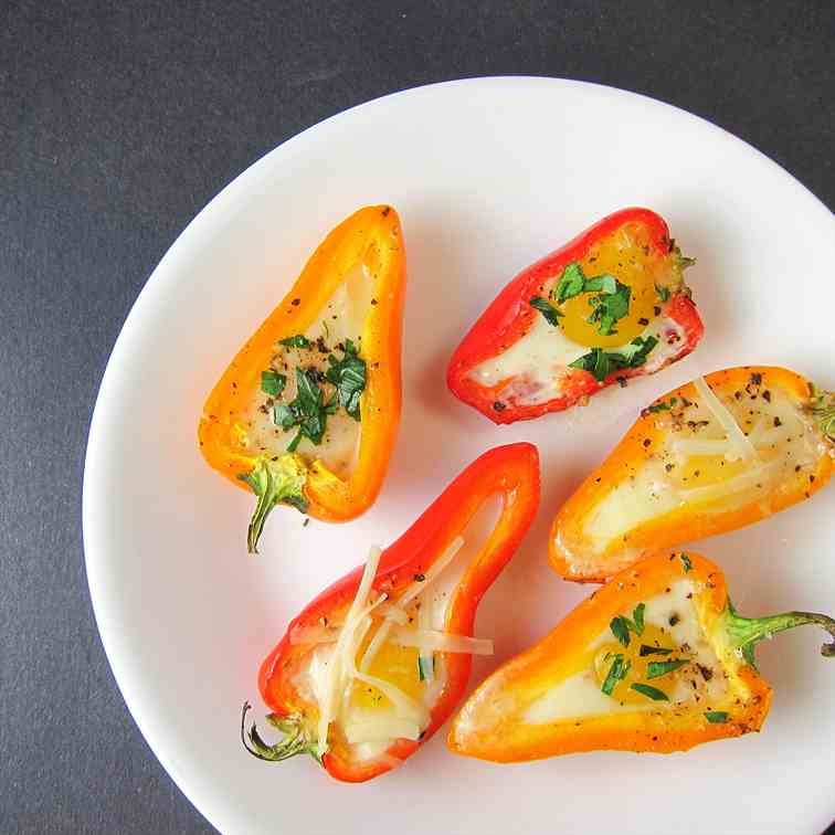 Quail Eggs in Mini Bell Peppers