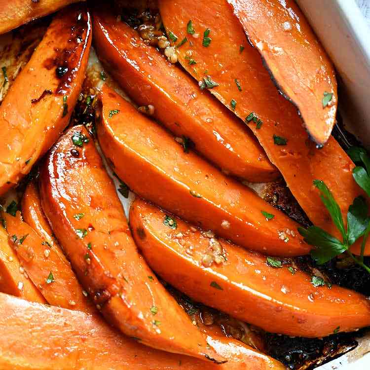Sesame Soy Roasted Sweet Potatoes