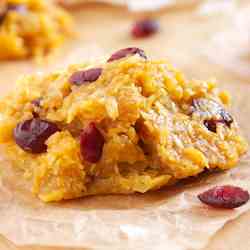 Pumpkin Spice Cranberry No-Bake Cookies