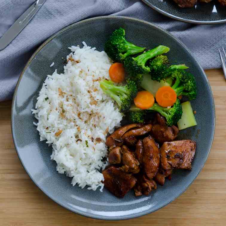 Teriyaki Chicken and Broccoli with Carrot
