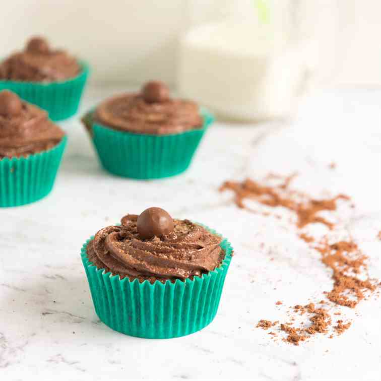 Chocolate Malt Cupcakes