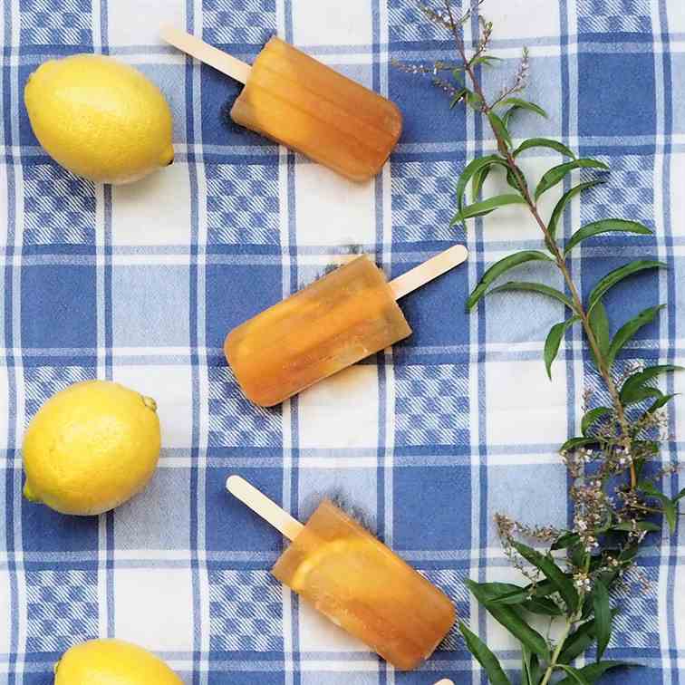 Lemon iced tea popsicles