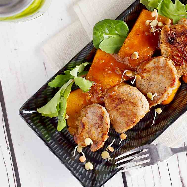 Pork tenderloin & roasted pumpkin