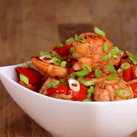 Spicy Shrimps With Peppers