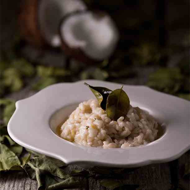 Salmon Fillet With Coconut Risotto And Lem