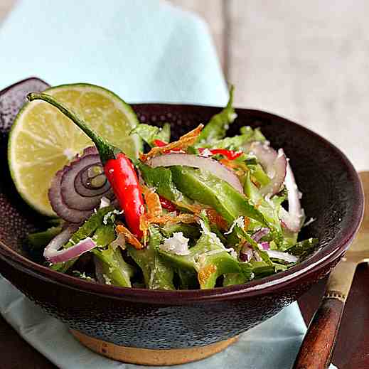 kerabu kacang botol or wing bean salad