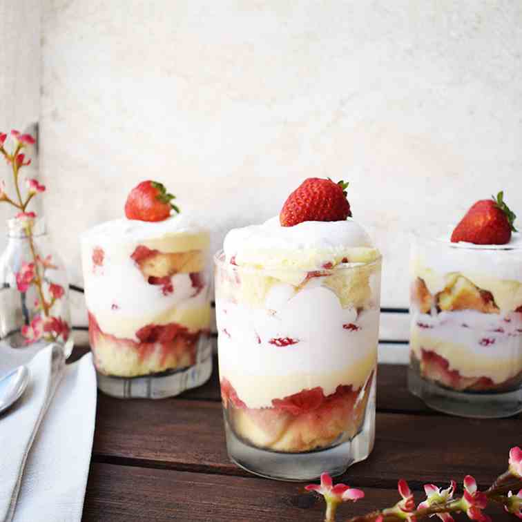 Strawberry rosewater tiramisu