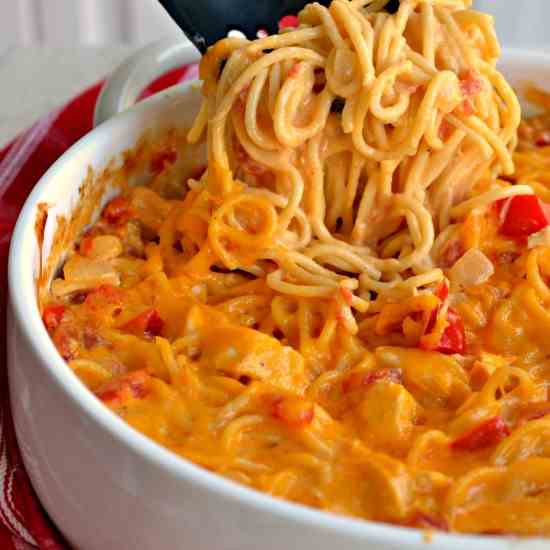 Cheesy Chicken Spaghetti