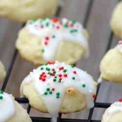 Vanilla Glazed Ricotta Cheese Cookies