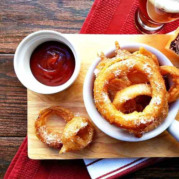 Beer battered onion rings