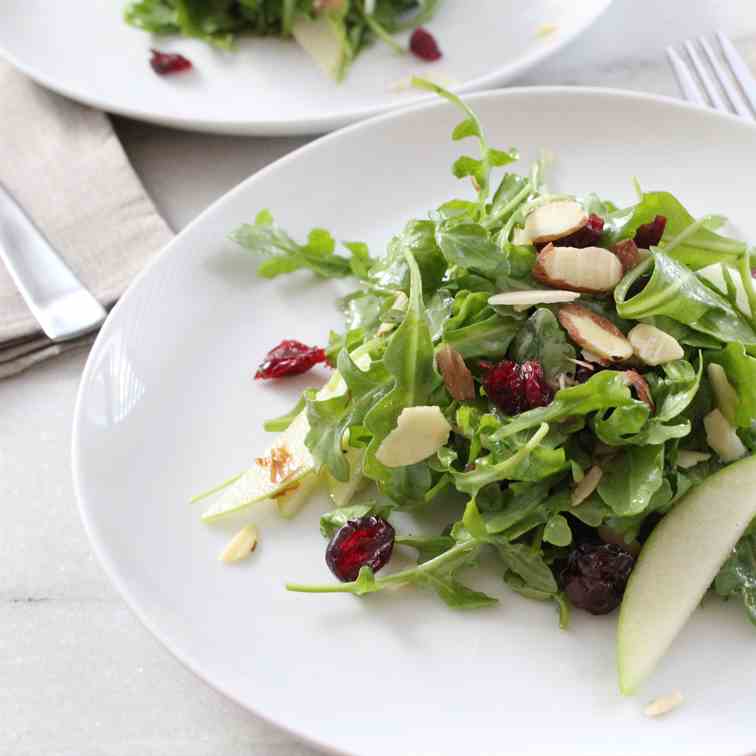 Arugula salad with apple cider vinaigrette
