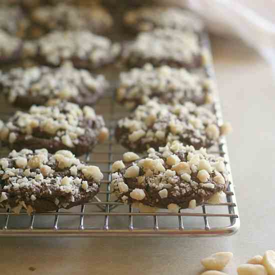 Macadamia Crusted Chocolate Cookies