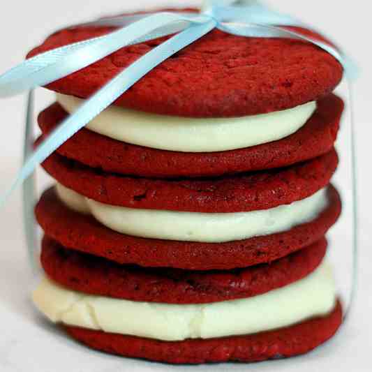 Red Velvet Whoopie Pies