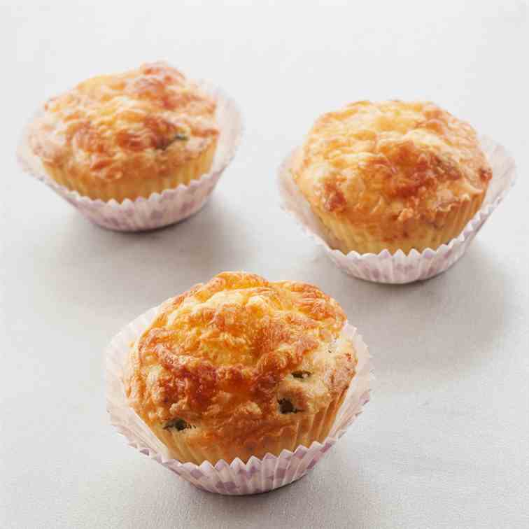 Airfryer Cheese - Bacon Muffins Recipe