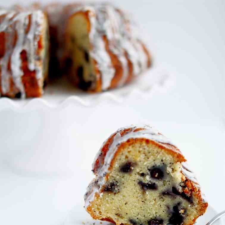 Blueberry Poppy Seed Bundt Cake