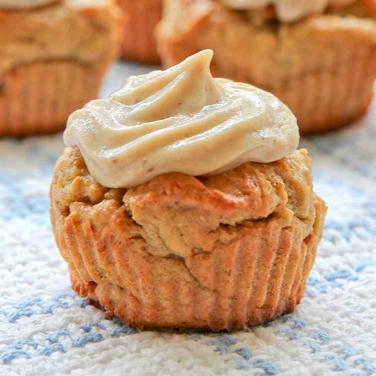 Frosted Caramelly Protein Muffins