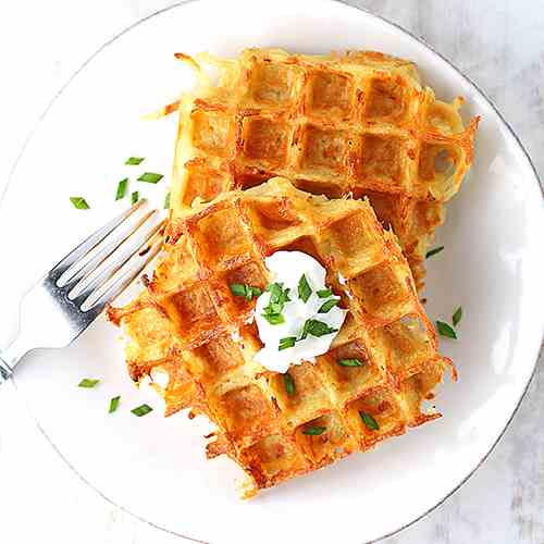 Potato Cheddar Waffles