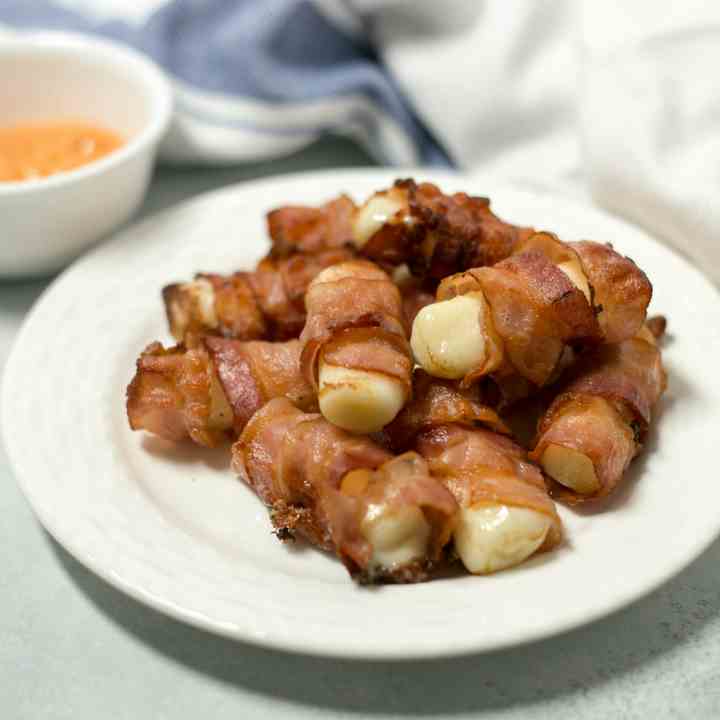 Bacon Wrapped Cheese Sticks