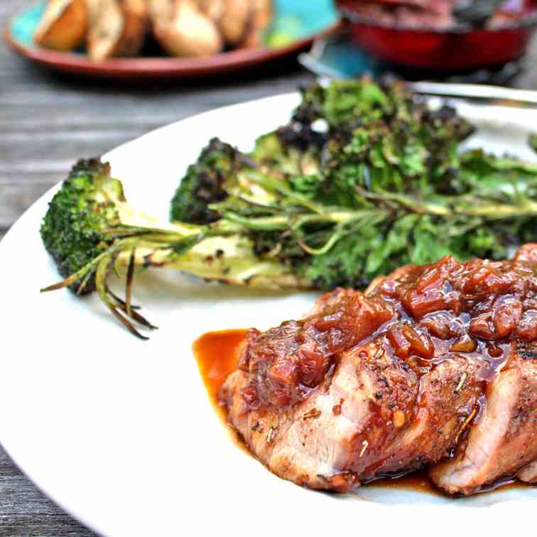 Grilled Rum-glazed Pork Tenderloin