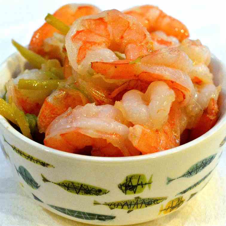 Sauteed Ginger-Scallion Shrimp