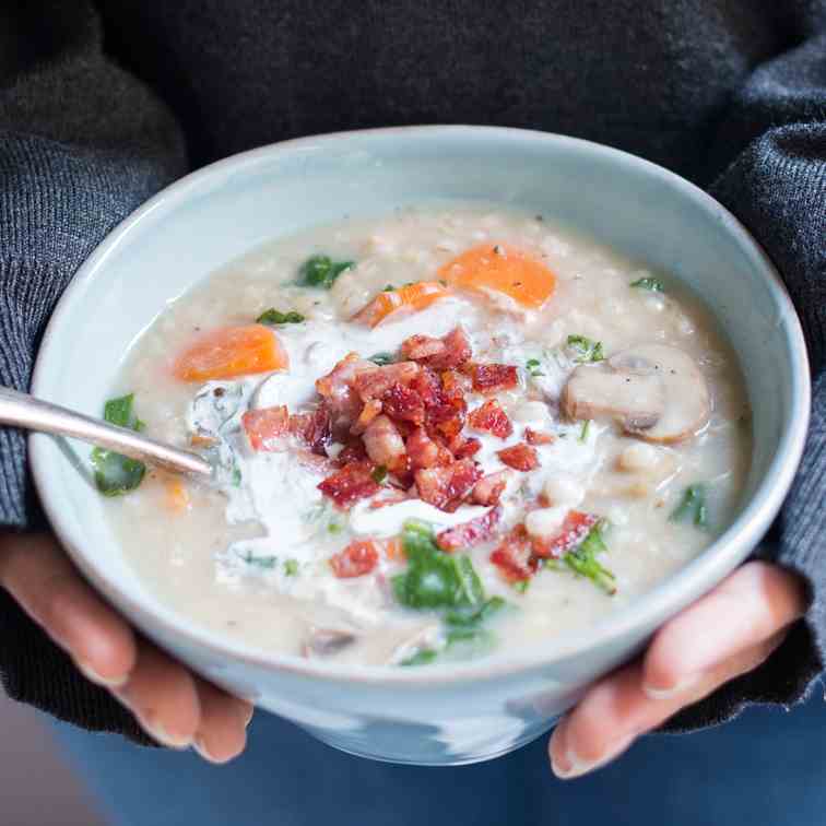 Homestyle Barley Chicken Fall Soup