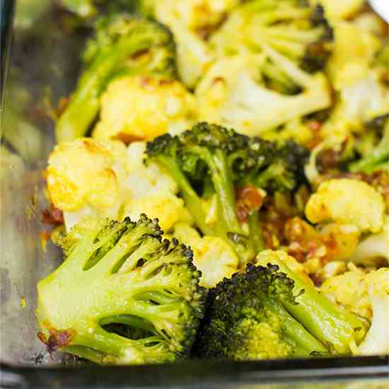 Roasted Broccoli and Cauliflower