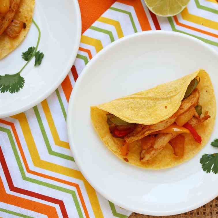 Pineapple Chicken Fajitas