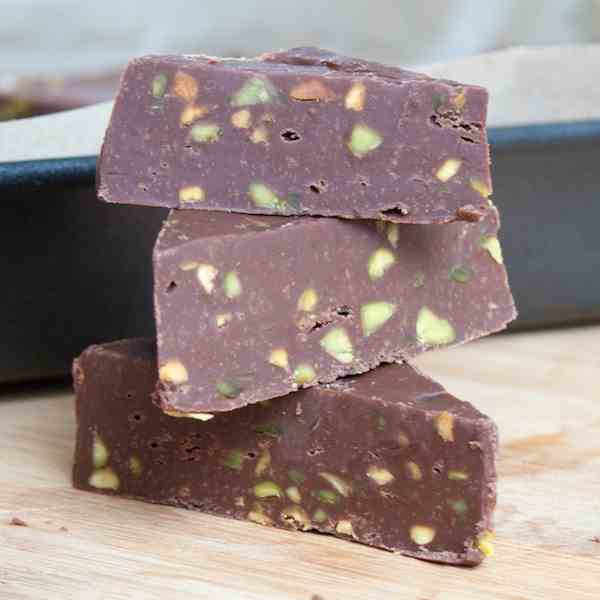 Chocolate Pistachio Fudge