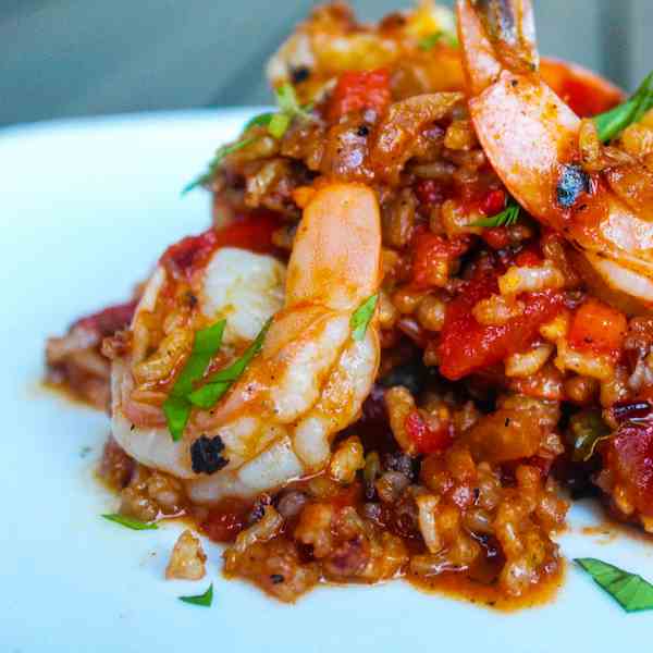 Shrimp and Red Rice