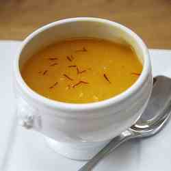 Butternut squash soup with saffron