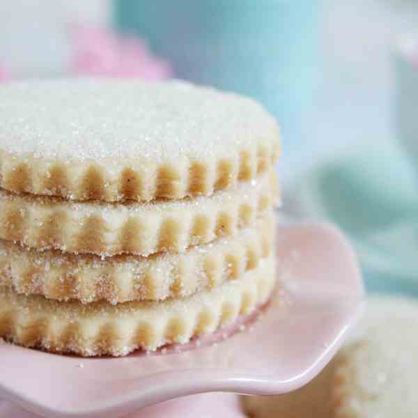 Vanilla Sugary Shortbread Cookies