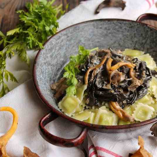 Wild mushrooms ravioli