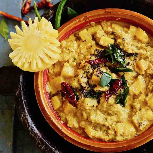 Kerala Pumpkin Pineapple and Banana Curry