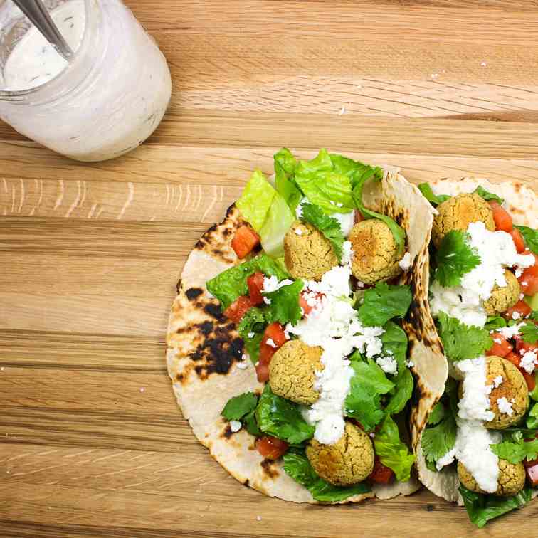 Baked Falafel Tacos