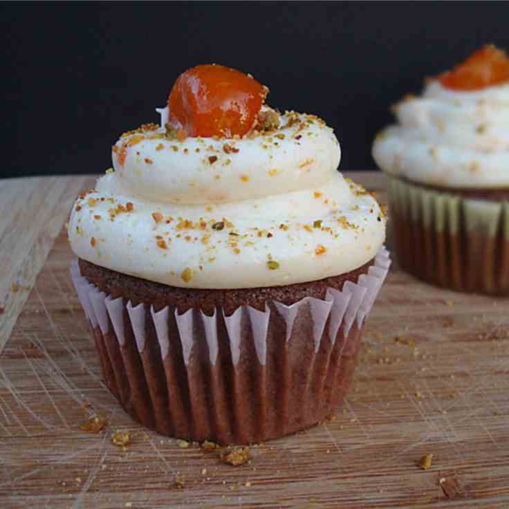 Chocolate Quinoa Kumquat Cupcakes