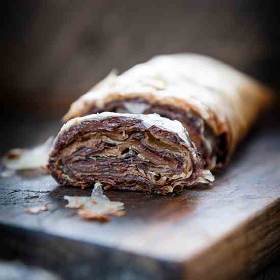 Chocolate and peanut butter Baklava