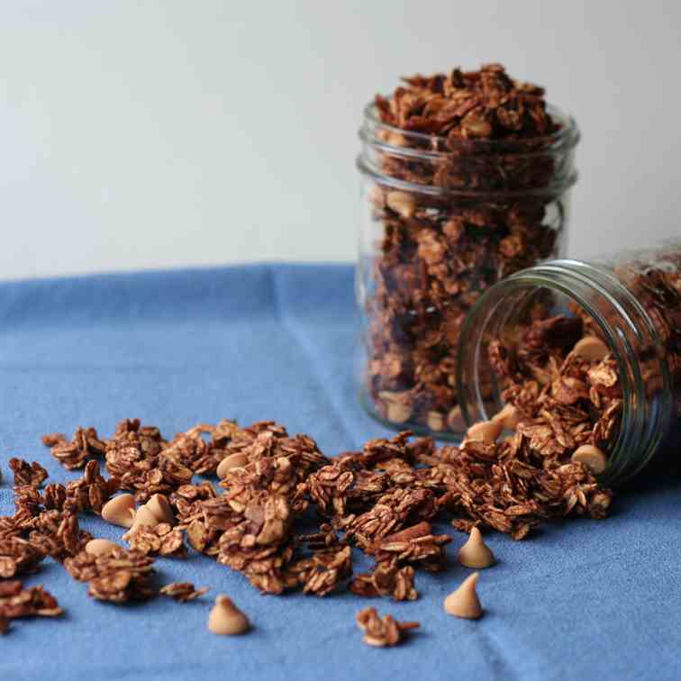 Chocolate Peanut Butter Banana Granola