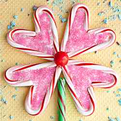 Candy cane flower puzzle