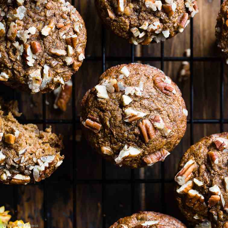 Healthy Gluten Free Carrot Cake Muffins