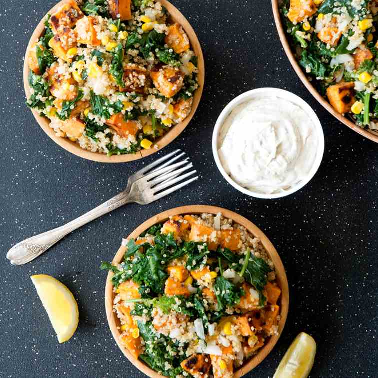 Kale, Sweet Potato, and Quinoa Salad