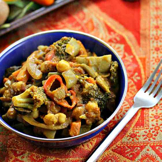 Moroccan-Spiced Veggie and Chickpea Stew