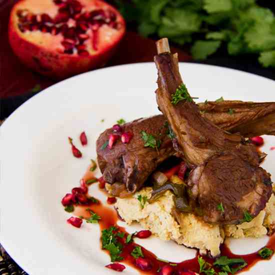 Pomegranate-glazed Lamb Cutlets