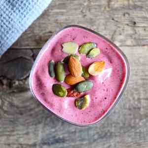 Wild berry and coconut frozen smoothie