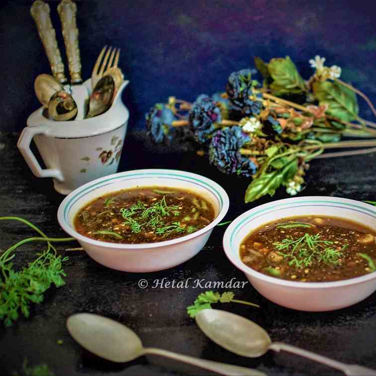 Restaurant style Hot - Sour vegetable soup