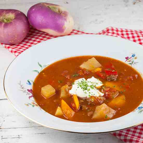 Beef goulash soup