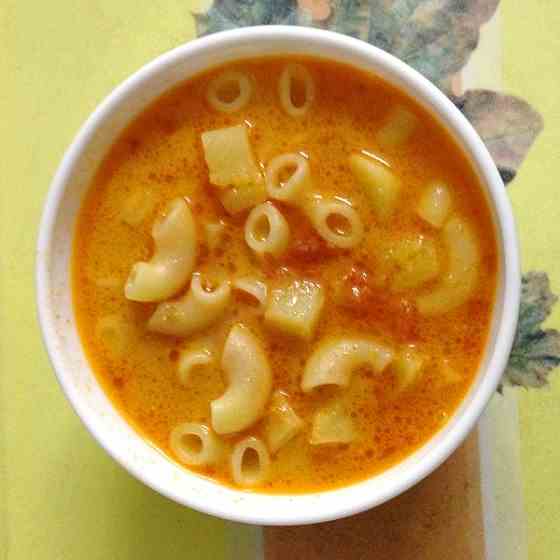 Pasta and potatoes soup