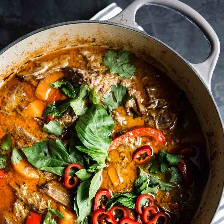 Roast Beef Red Curry