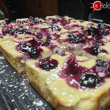 Citrus Blueberry Cheesecake Slice