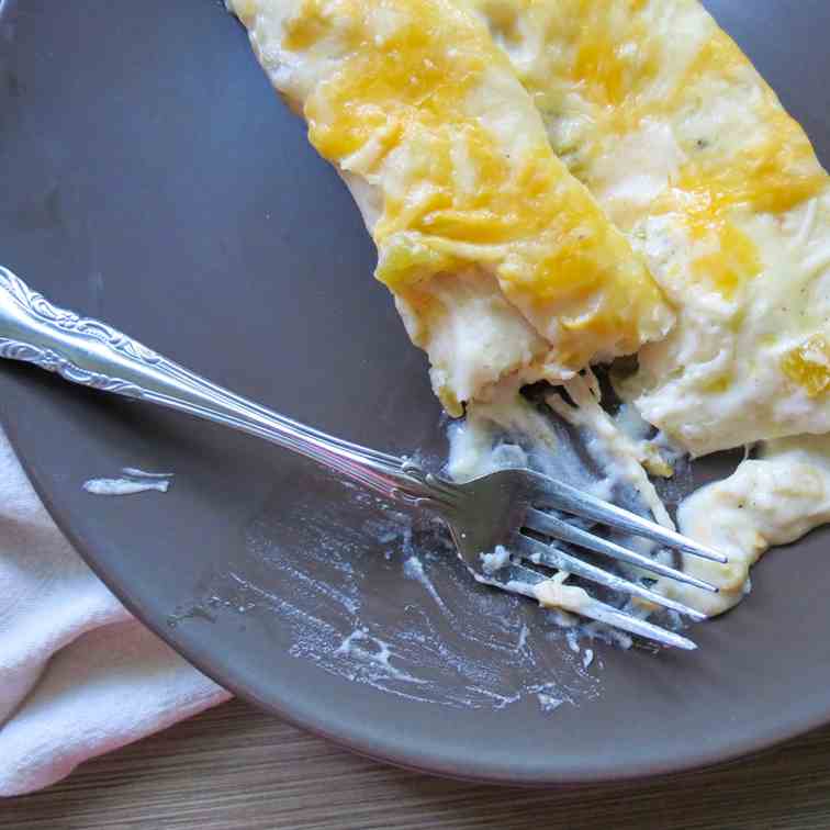 Sour Cream Chicken Enchiladas