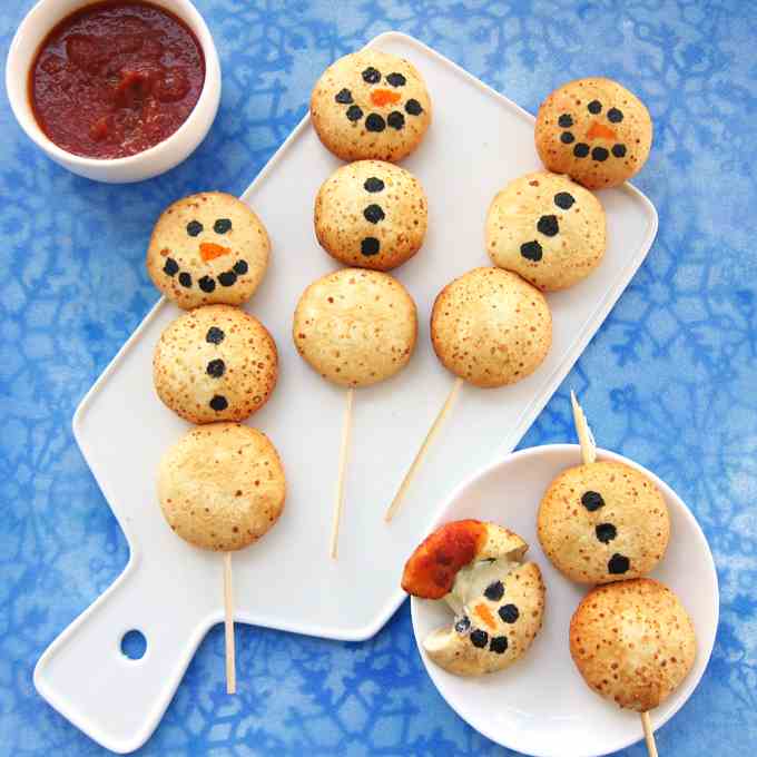 Cheesy Snowman Snacks